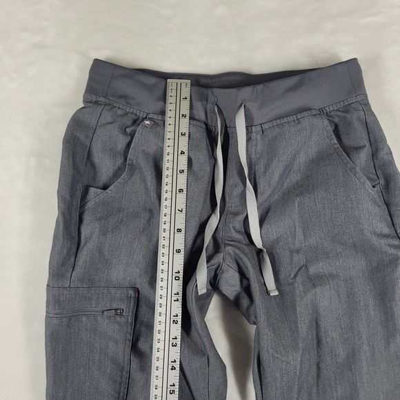 Figs Zamora Jogger Scrub Pants Women's Small Petite Gray Medical Uniform Utility - Picture 3 of 11